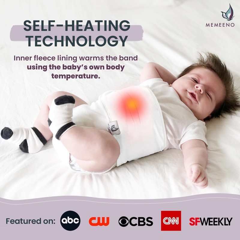 MEMEENO Baby Belly Band for Gas and Colic Baby Relief