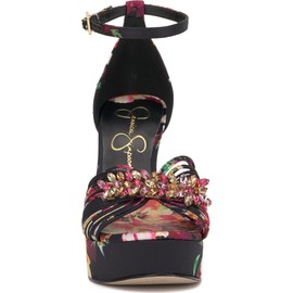 Jessica Simpson Women's Anissia Platform Sandal, Black Combo, 9