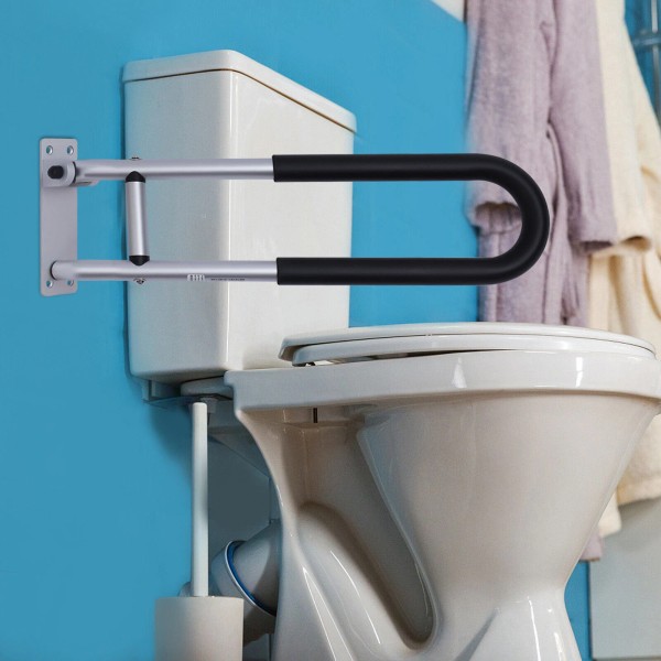 Foldable Handicap Grab Bars Rails Toilet Handrails Bathroom Support Safety