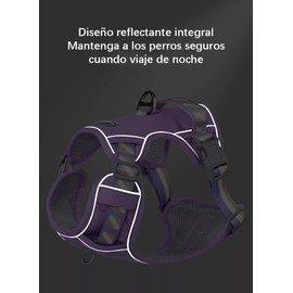 UNA MASCOTA Arnés para Perro con Correa- Arnés Pechera para Perros, Antidesgarro, Ergonómico, Reflectante y Transpirable (Negro, S)