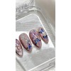 Pink Butterfly Nail Tips - Short Oval / 핑크나비 네일팁