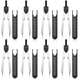 Calibrador de Electrocardiograma Calibrador de ECG Herramienta de Medición con Regla Divisor de Dibujo de Electrocardiograma para Enfermería Hospital (Negro, 8)
