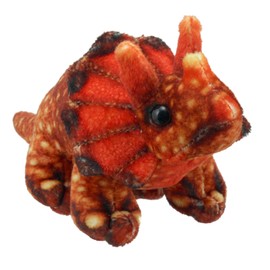 The Puppet Company - Dinosaur Finger Puppets - Triceratops (Orange), PC002241