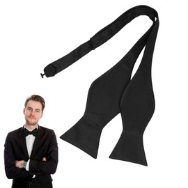 1 Pcs Adjustable Self Tying Tie, Self Tie Bow Ties, Men Formal Neck Bowtie Bow Tie, Solid Color Self Tied for Formal Wedding Party Tuxedo Bow Ties Men's Bowtie for Self Tying Ribbon Crossband Suitable