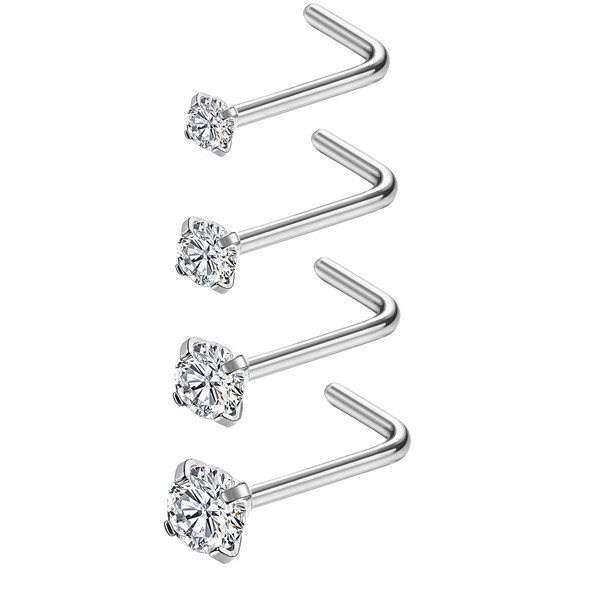MILACOLATO 20G Titanium Nose Ring for Women Men 1.5mm 2mm