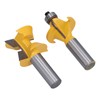 2Pcs Tongue Groove Router Bit 120° with Edge Banding Woodworking