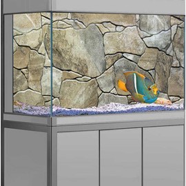 Dtekoj 30X18IN Marble Aquarium Background, Art Marble Aquarium Background, Natural Marble Glass Terrarium Background with 8 EVA Double-Sided Tape