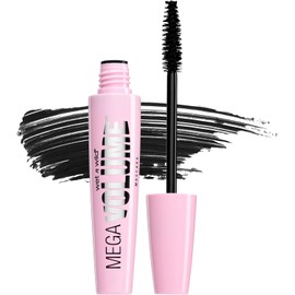 Mascara de Pestañas a prueba de Agua, Alta Fijación, Larga Duración, No se corre, No Transfiere, Wet n Wild Mega Volume Mascara impermeable, muy negro, 0.21 onzas