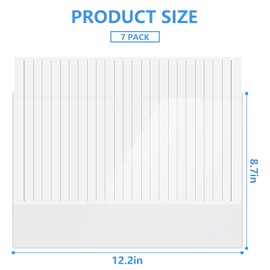 8.5" x 11" Peel & Stick Letter Size Pocket, Crystal Clear 8.5 x 11 Adhesive Wall Pockets- 7 Pack