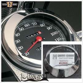 Custom Chrome Chrome Mirage Speedometer Visor Fit For Harley Fat Bob Road King Softail Dyna