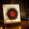 Lighting Now Playing Vinyl Record Stand, Wooden Rack with Acrylic Panel