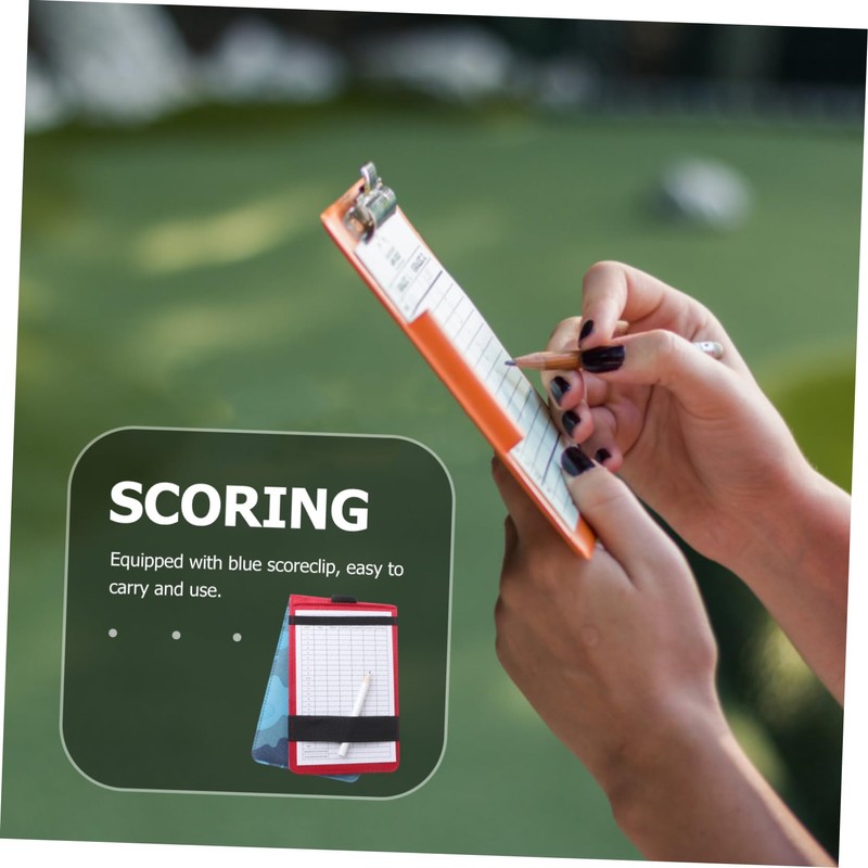 Kisangel Golf Scorecard Book Stylish Oxford Scorekeeping Holder Portable Golfs
