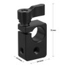 CAMVATE 15 mm Single Rod Clamp Adapter with Black Knurled