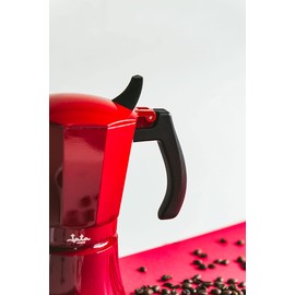 Cafetière Italienne JATA HCAF2009 Rouge Aluminium (9 Cups)