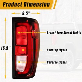 Boine Tail Light Compatible With 2019 2020 2021 2022 2023 2024 GMC Sierra 1500 2500HD 3500HD Left Driver Side Rear Brake Light (Halogen Type - Left Driver Side)