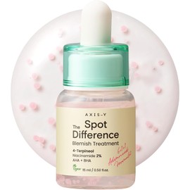 AXIS-Y Spot the Difference Blemish Treatment - Sérum con Niacinamida 2%, AHA BHA y Tea Tree para Piel Grasa y Sensible 15 ml skincare coreano
