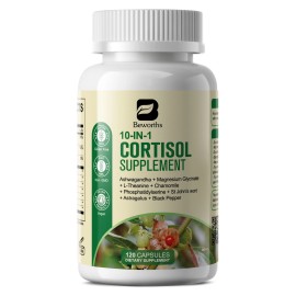 Beworths Cortisol Supplements for Women Men, High Cortisol Reducer Health, Detox Cortisol