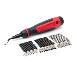 AFA Tooling Long Reach Deburring Tool with 30 High-Speed Steel Rotary Burr Removal Blades