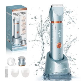 Bikini Trimmer for Women,Electric Razor & Shaver for Face, Body & Intimate Areas ,Hair Trimmer Ipx7 Waterproof Wet & Dry Use,Rechargeable Razor Travel Grooming Kit:_Blue