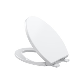 Toilet Seat Cover, White Elongated Toilet Seat with Quick-Release Design, Fits 19 Inch Toilets, Durable PP Material, Comfortable and Stylish for Modern Bathrooms