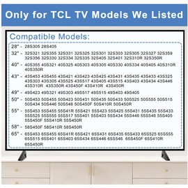 Dinghosen TCL Roku Smart TV Base Stand Legs for 28-65 Inch Models with Screws