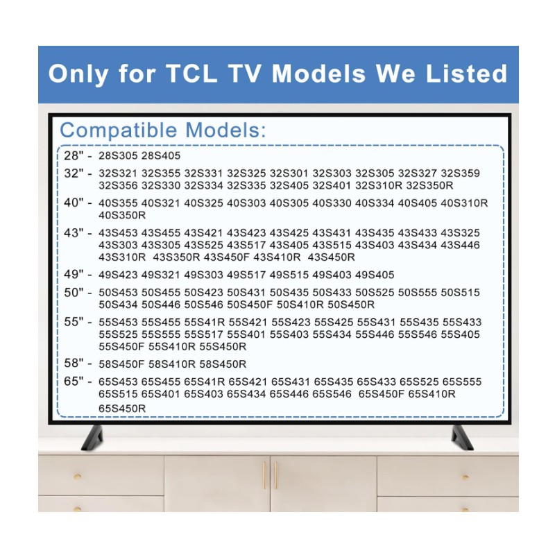 Dinghosen TCL Roku Smart TV Base Stand Legs for 28-65