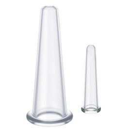 2Pcs Transparent Massage Cupping Set Silicone Mini Facial Cups Face Massager Helper Skin Care Massaging Cup.Kit For Anti Cellulite, Anti Wrinkle and Instantly Ageless Skin | For Eyes, Face and Body