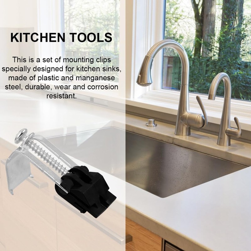 GmeDhc Pack of 10 Undermount Sink Clips Kitchen Sink Fixing