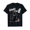 Rawr I'm Eight 8 Kaiju Japanese Monster Birthday Party T-Shirt