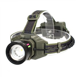 WILDE TRAIL Rechargeable LED Headlamp – Super Bright, High Lumens Head Light with 4 Modes, Zoomable, 180° Adjustable, IPX4 Waterproof – for Camping, Running, Cycling, Outdoors