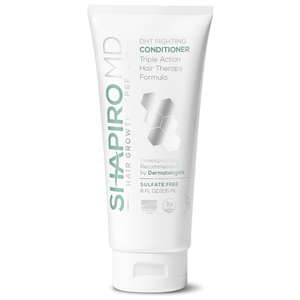 Shapiro MD Conditioner Containing the 3 Most Powerful, All-Natural DHT Blockers for Thicker, Fuller, and Healthier Hair (1 Month Supply) (Conditioner)