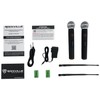 Rockville RWM71U Dual UHF Handheld Wireless Microphone System w/Metal Receiver,
