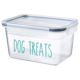 Black - Dog Treats Vinyl Decal - Puppy Pet Snacks Training - Farmhouse Skinny Font - 11.5w x 4h inches - Die Cut Sticker