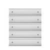 Nameplate Holder Wall or Door 5Pack (Silver, 2“ × 8”)