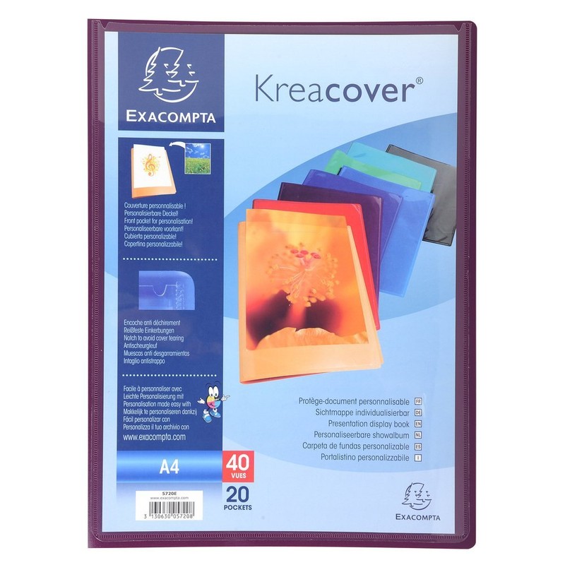 Exacompta - Ref 5720E - Kreacover Collection - Semi-Rigid Opaque