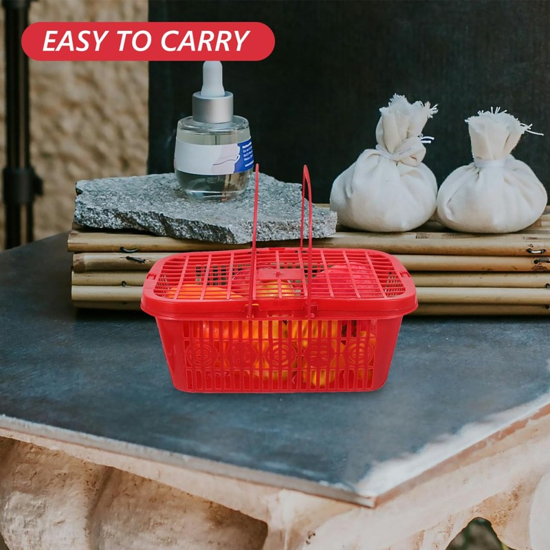 SEWOART Mini Fruit Basket with Lid 8.46X5.70X3.14In Plastic Berry Picking