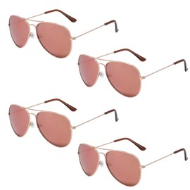 Got Shades Aviator Sunglasses for Men & Women - 100% UV Protection Classic Pilot Aviator for Mens - Sunglasses Pack of 4