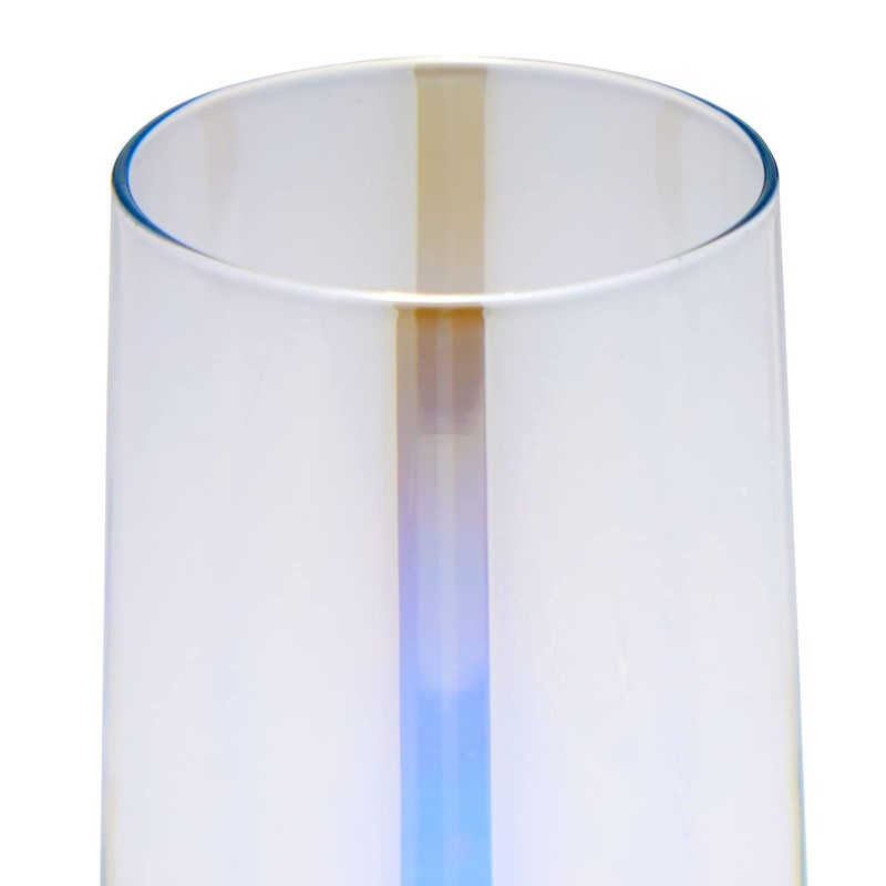 Sparkle and Bash Iridescent Stemless Champagne Flutes & Mimosa Glasses,