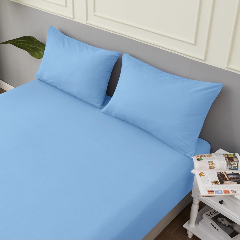 LINENOVA 100% Luxury Cotton Standard Pillowcases(Set of 2),Super Soft and