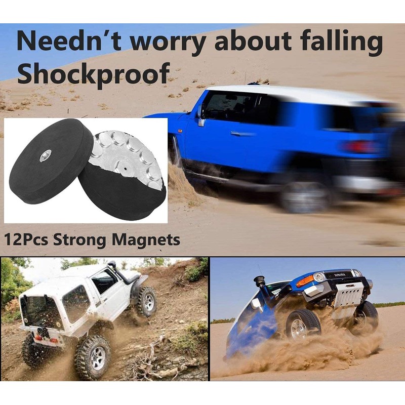 WOWLED 2 Pcs Magnetic Light Bar Mount, Magnetic Work Light
