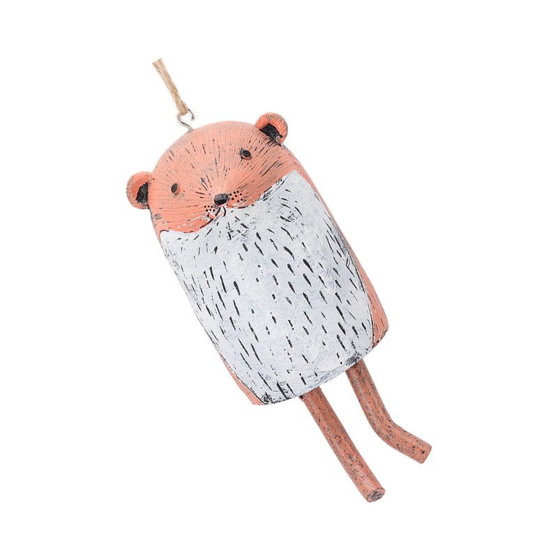 Rustic Hanging Animal Wind Chimes Resin Hand Made Natural Garden