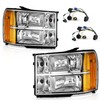 WEELMOTO for 2007-2013 Sierra Headlights for 07-13 GMC Sierra 1500/07-14