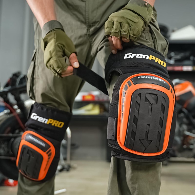 GRENPRO Professional Knee Pads for Work,Heavy Duty Thick Foam Knee