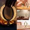 Lámpara de Cristal Led Elegante Aro para Escritorio Mesa Buró
