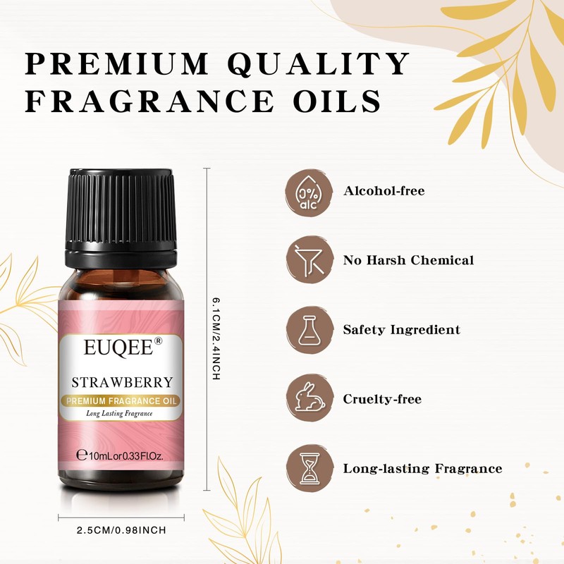 EUQEE Strawberry Essential Oil Strawberry Aroma Oil for Aromatic Aroma