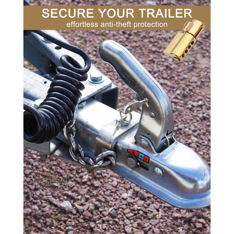 TAVYTH 2 Piece Trailer Lock Clutch Lock with 2 Keys