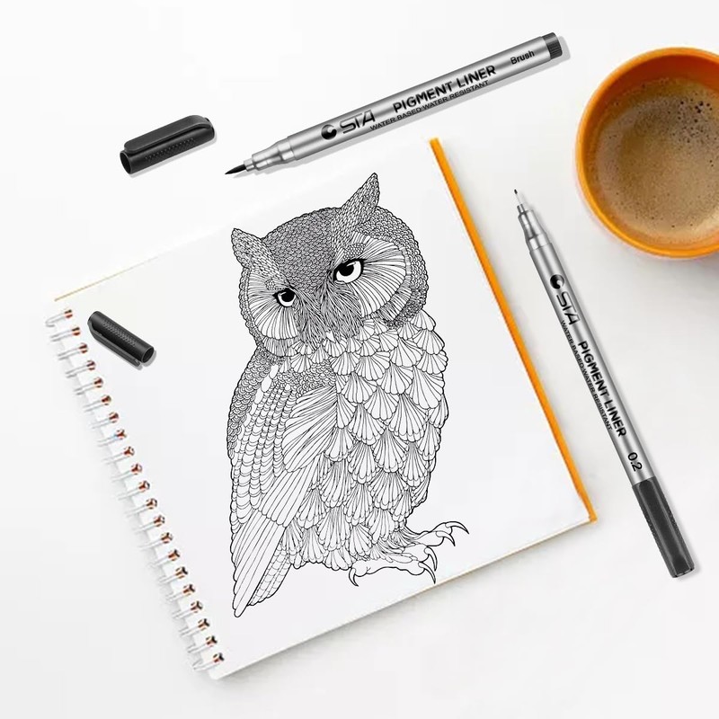 beupro Fineliner, black pigment liner micro tekenpennen for schetsen van