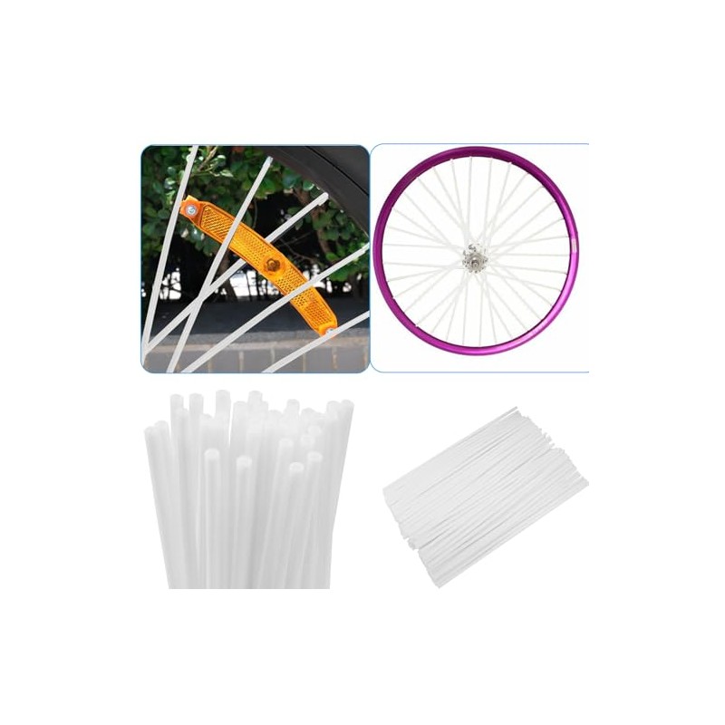 Hitefu 72 Pack Durable Spoke Covers, Universal Bike Spoke Skins