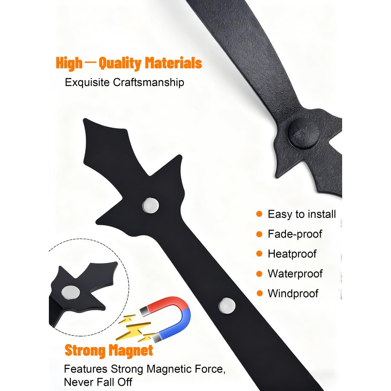 Magnetic Garage Door Hinges and Handles Kit, Garage Hardware Accents
