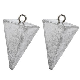 Dr.Fish 5 Pack Pyramid Fishing Sinkers Lead Fishing Weights for Surf Fishing, Catfish Ocean Sea Fishing 8oz